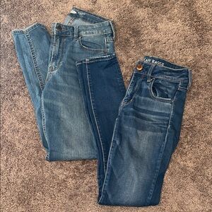 Size 2 long American Eagle & old navy skinny jeans bundle!